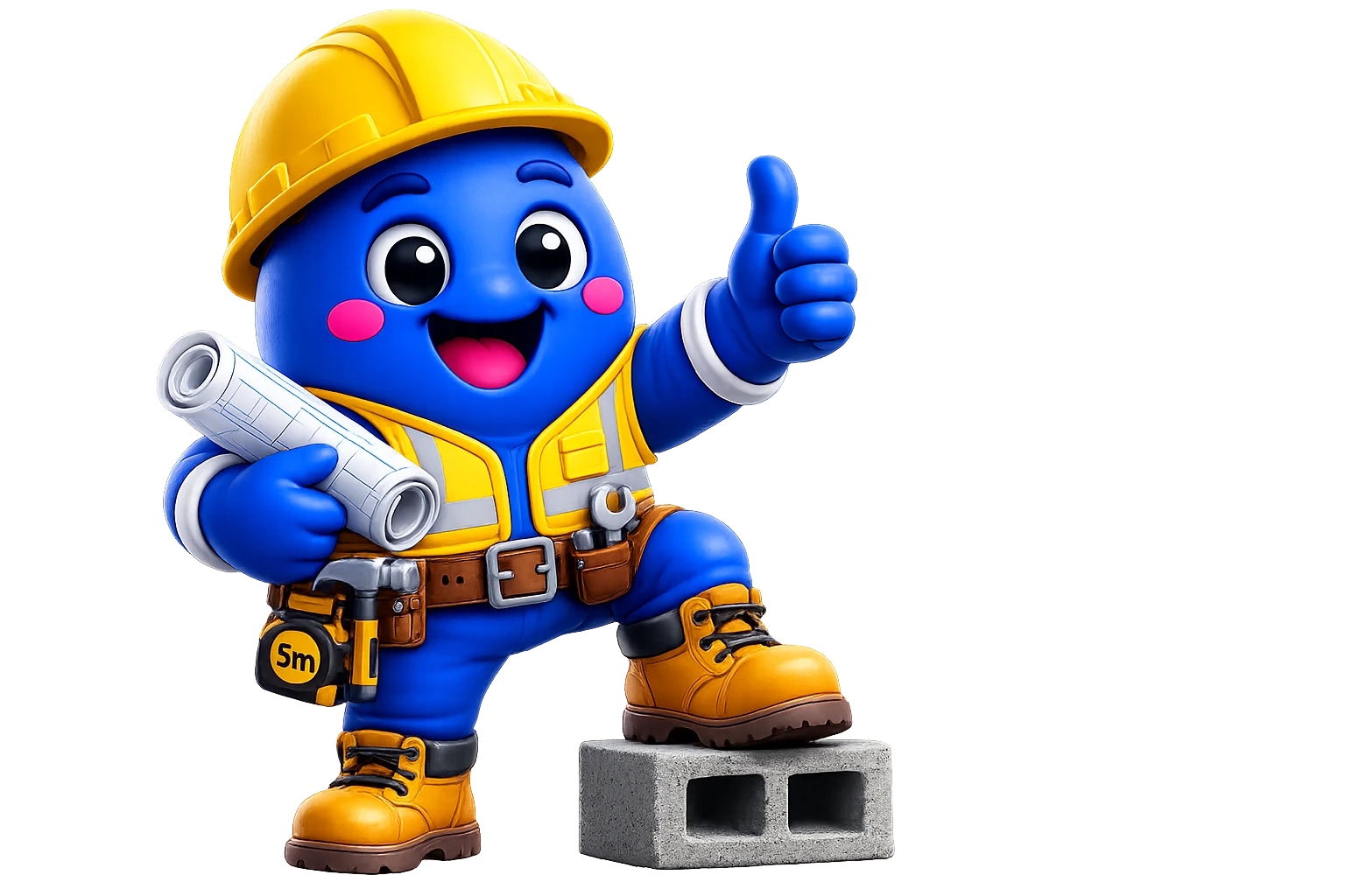 Harper at the construction site